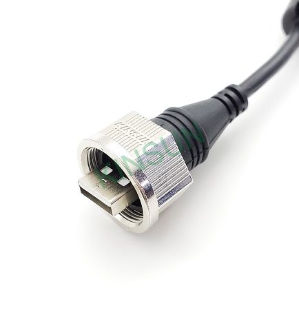 Metalowy wodoodporny kabel USB - Wodoodporny kabel USB typu śrubowego